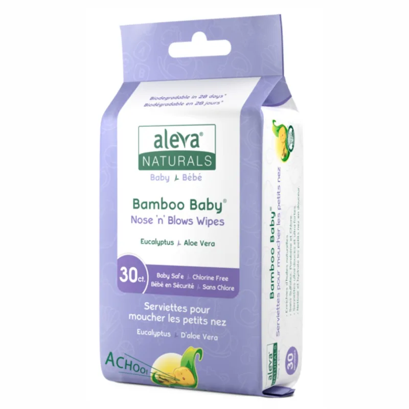 Servetele umede din fibre de bambus pentru respiratie usoara, 30 bucati, Aleva Naturals — preț și oferte