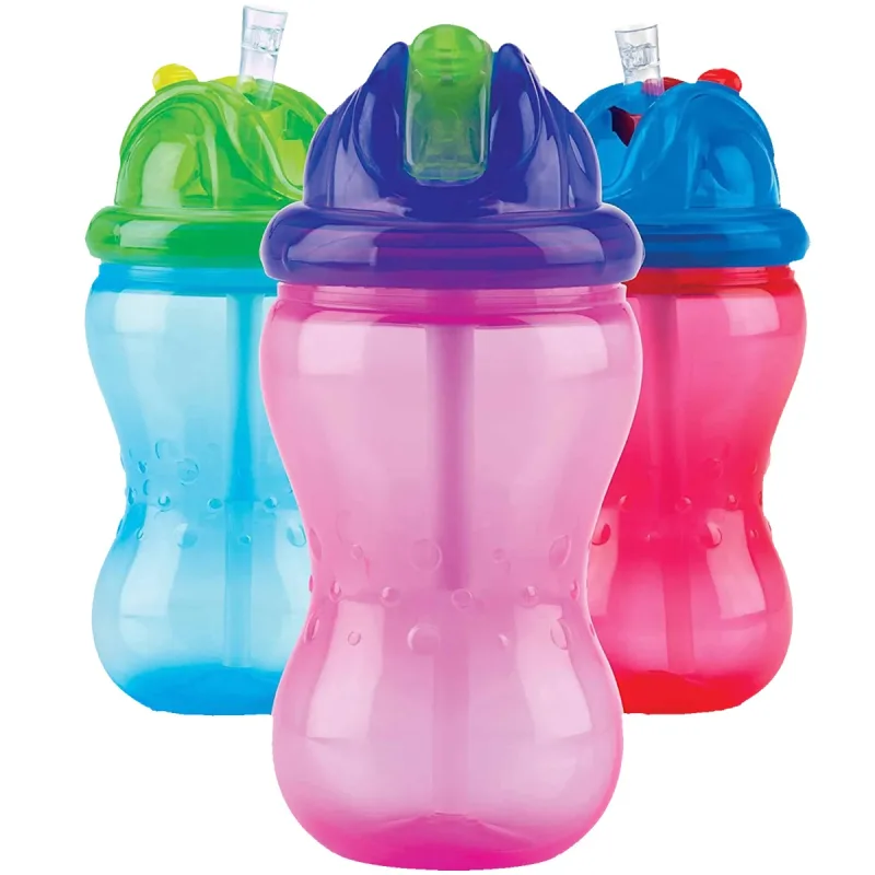 Pahar cu pai Vari-Flo Flip It +12 luni, 360ml, Nuby — preț și oferte