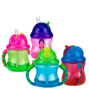 Pahar cu pai Vari Flo Flip It +12 luni, 240ml, Nuby