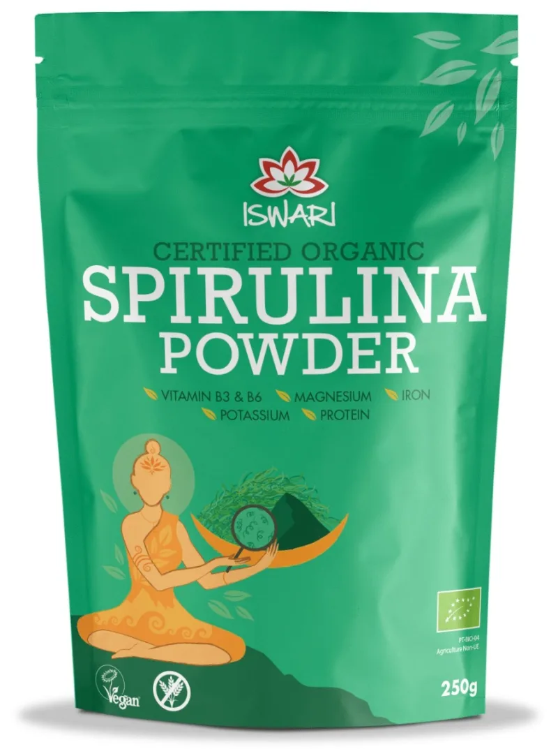 Spirulina bio sub forma de pulbere, 250g, Iswari — preț și oferte