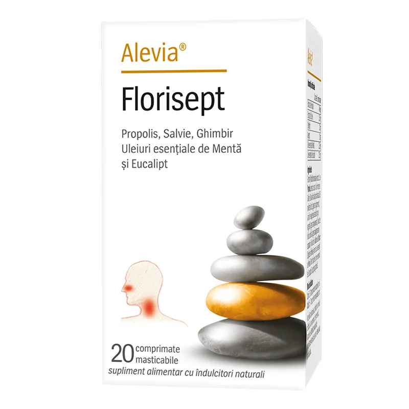 Florisept, 20 comprimate masticabile, Alevia — preț și oferte