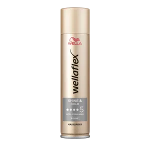 Fixativ cu grad de fixare 5 Shine & Hold Wellaflex, 250ml, Wella