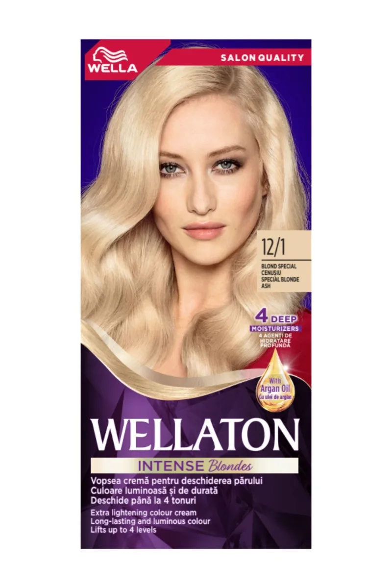 Vopsea de par permanenta Blond Special Cenusiu 12.1 Wellaton, 110ml, Wella — preț și oferte