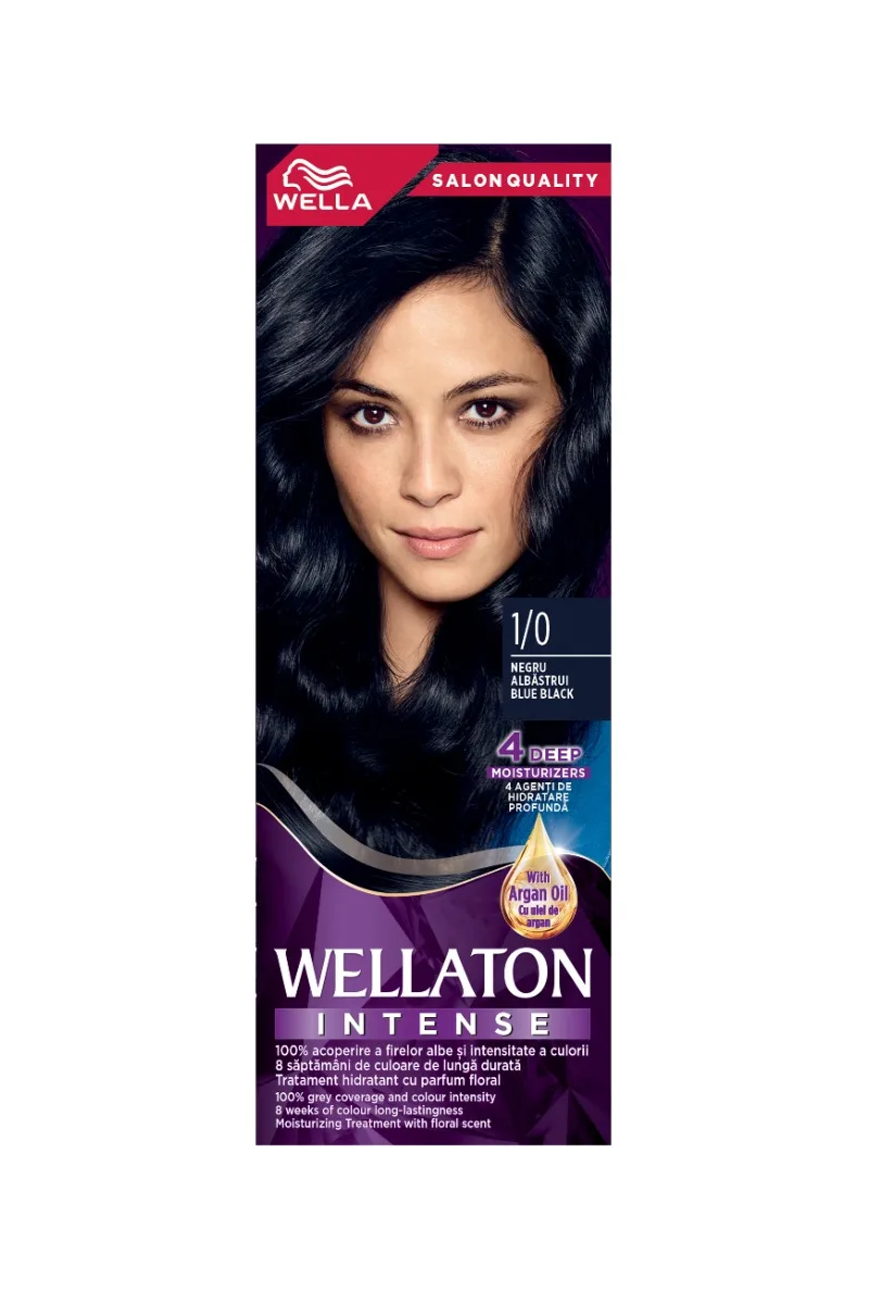 Vopsea de par permanenta Negru Albastrui 1.0 Wellaton, 110ml, Wella — preț și oferte