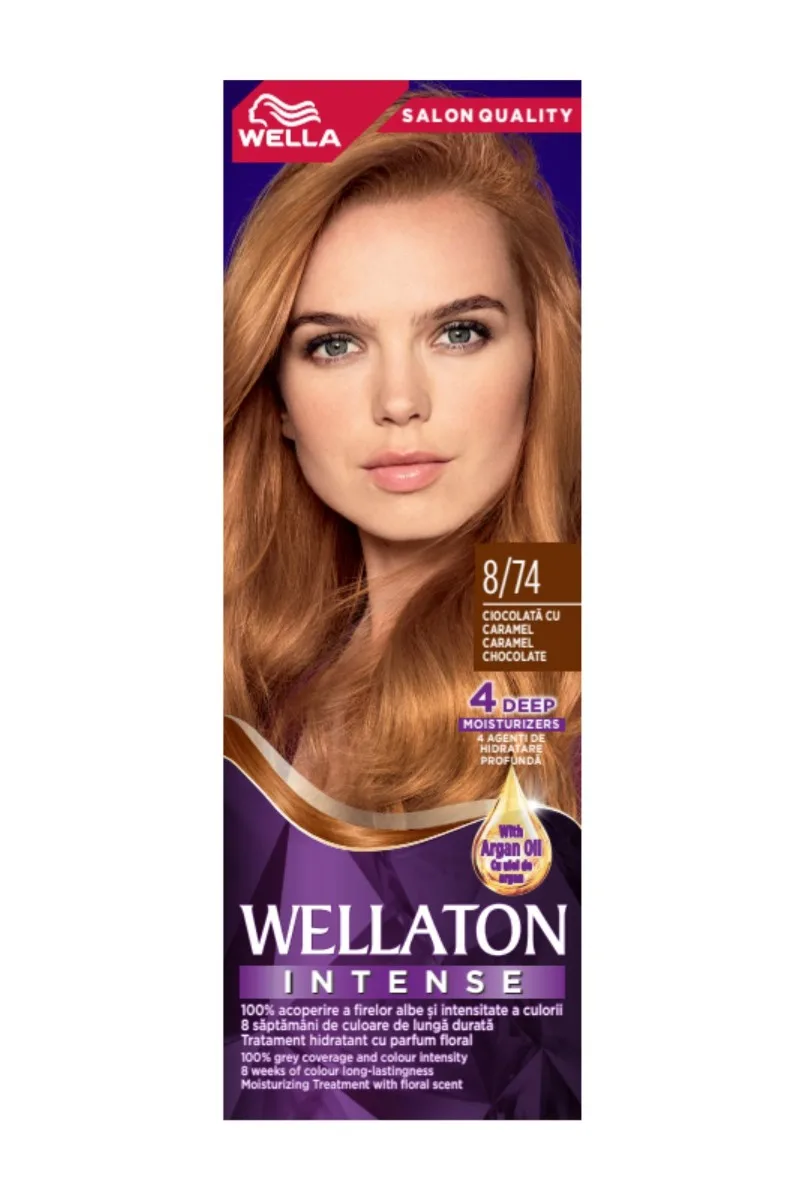 Vopsea de par permanenta Ciocolata cu Caramel 8.74 Wellaton, 110ml, Wella — preț și oferte