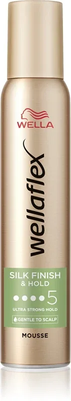 Spuma pentru par cu grad de fixare 5 Silk Finish & Hold Wellaflex, 200ml, Wella — preț și oferte