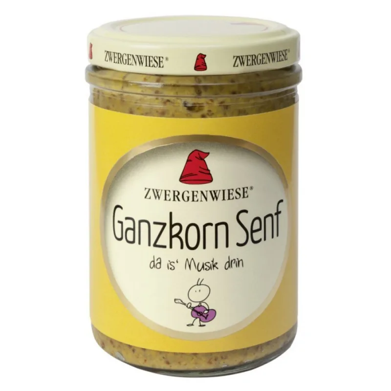 Mustar  Eco cu boabe intregi fara gluten, 160ml, Zwergenwiese — preț și oferte
