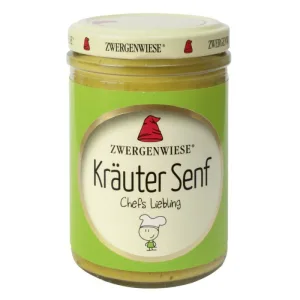 Mustar  Eco cu ierburi de Provance fara gluten, 160ml, Zwergenwiese