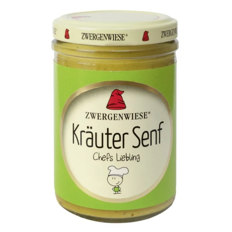 Mustar  Eco cu ierburi de Provance fara gluten, 160ml, Zwergenwiese — preț și oferte