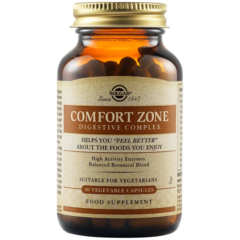 Complex digestiv Comfort Zone, 90 capsule, Solgar — preț și oferte