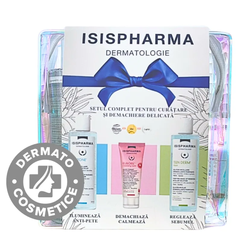 Pachet apa micelara Neotone 250ml + Apa micelara Teen Derm 250ml + Balsam de curatare Ruboril 40ml, Isis Pharma — preț și oferte