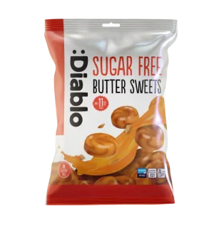 Drosuri fara zahar cu unt, 75g, Diablo