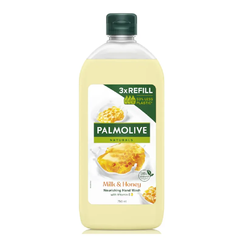 Sapun lichid rezerva sticla Naturals Milk & Honey, 750ml, Palmolive — preț și oferte