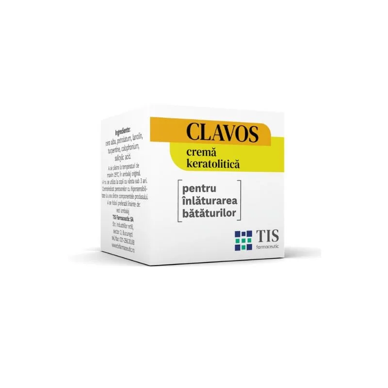 Crema keratolitica pentru indepartarea bataturilor Clavos, 4g, Tis Farmaceutic — preț și oferte