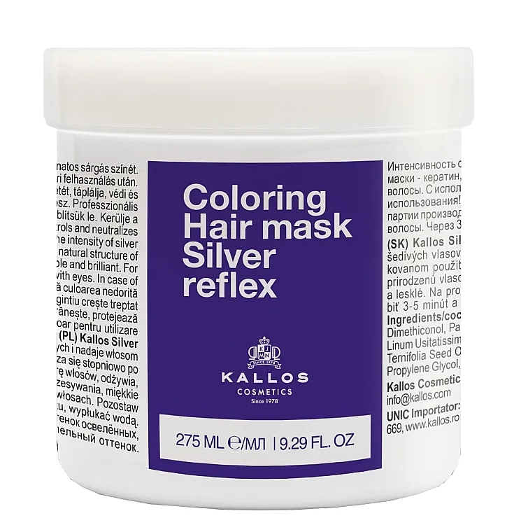 Masca pentru par Silver Reflex, 275ml, Kallos Kallos Cosmetics — preț și oferte