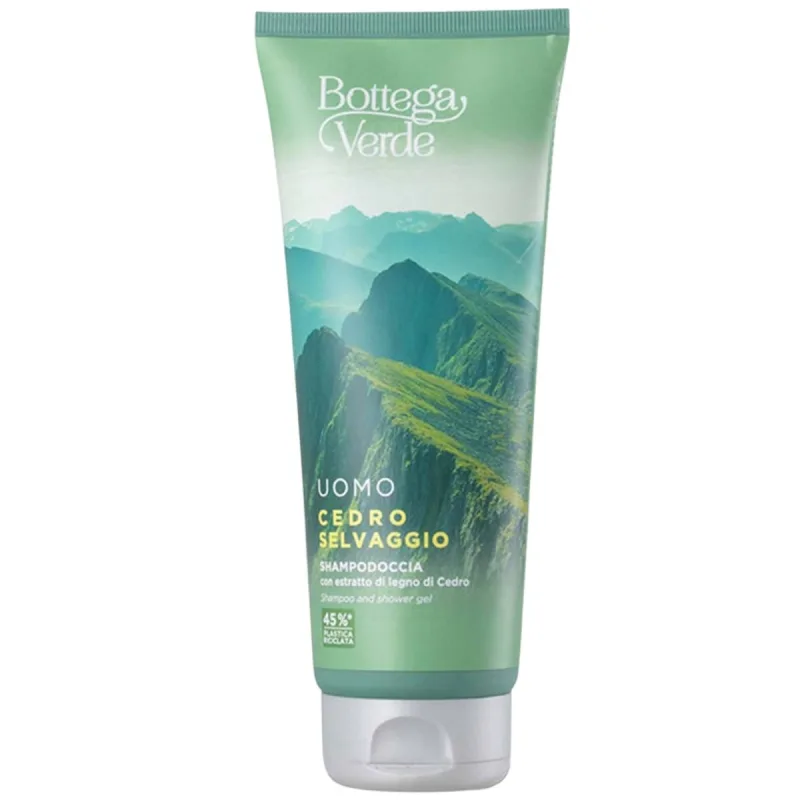 Sampon si gel de dus 2 in 1 cu lemn de cedru Cedro Selvaggio, 200ml, Bottega Verde — preț și oferte