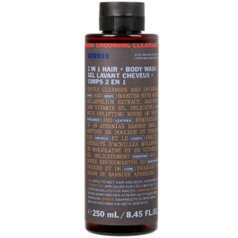 Sampon si gel de dus 2 in 1 Achillea Men, 250ml, Korres — preț și oferte