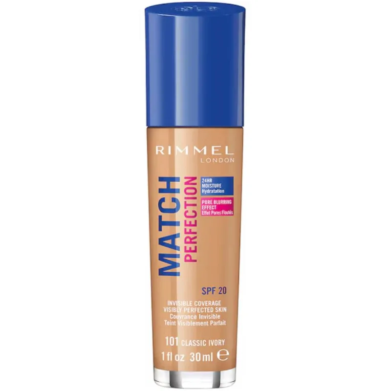 Fond de ten Match Perfection 101 Classic Ivory, 30ml, Rimmel London — preț și oferte
