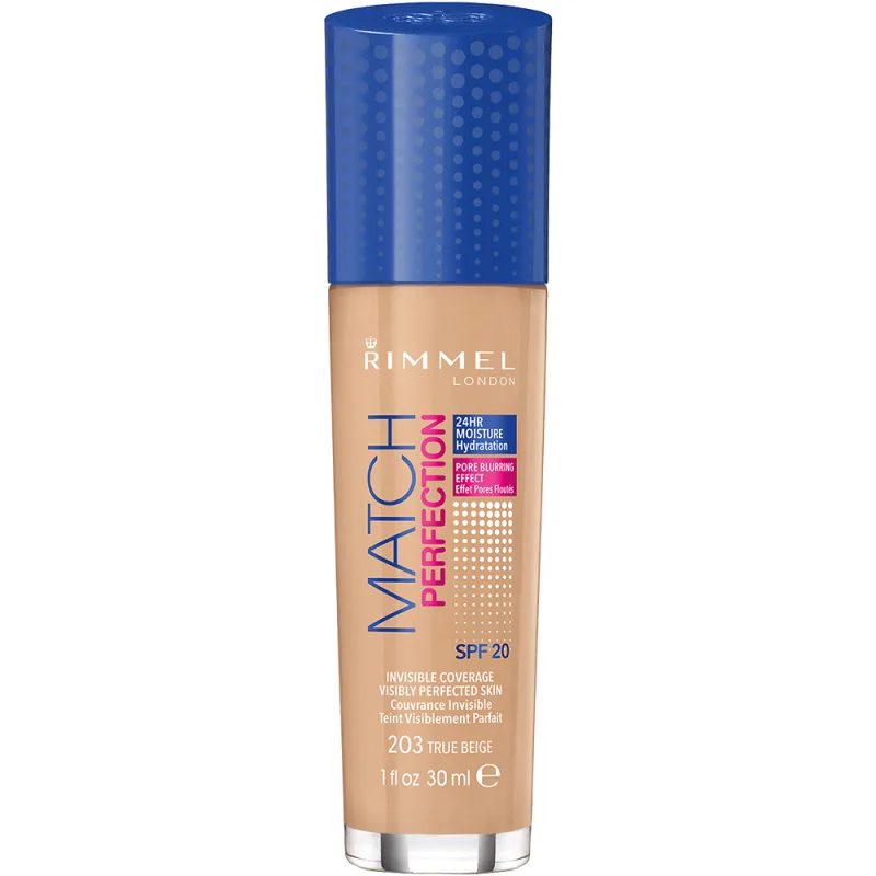 Fond de ten Match Perfection 203 True Beige, 30ml, Rimmel London — preț și oferte