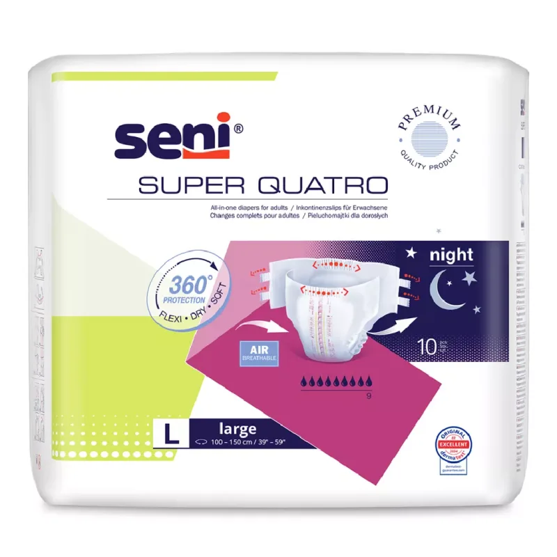 Scutece Super Quatro Large, 10 bucati, Seni — preț și oferte