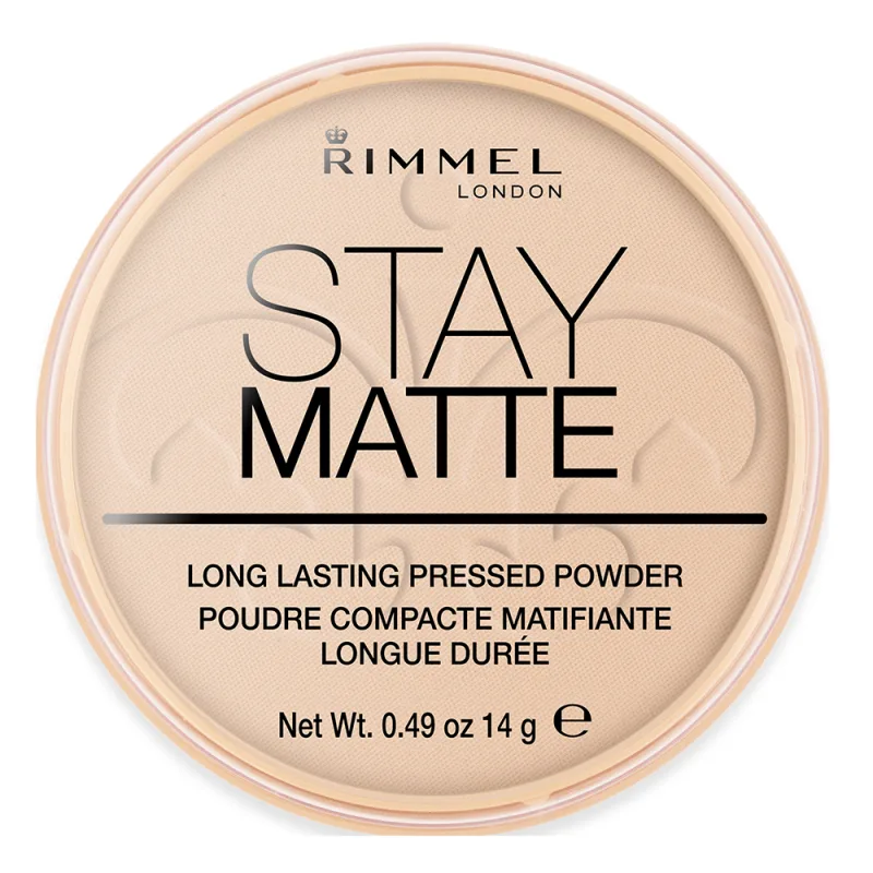 Pudra compacta Stay Matte 003 Peach Glow, 14g, Rimmel London — preț și oferte