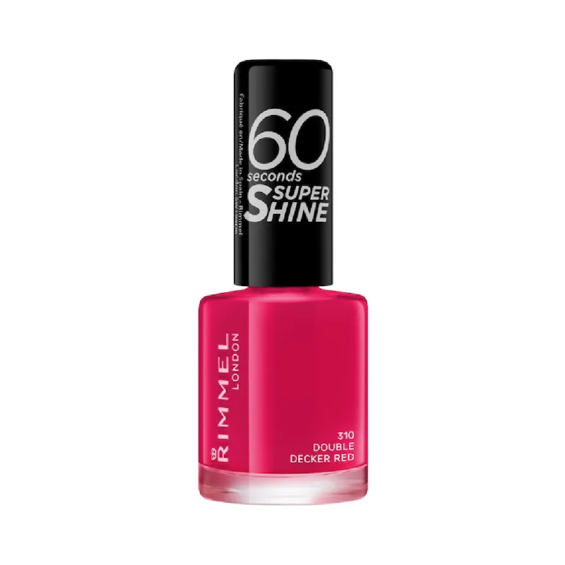 Lac de unghii 60 Seconds Super Shine 310 Double Decker Red, 8ml, Rimmel London — preț și oferte