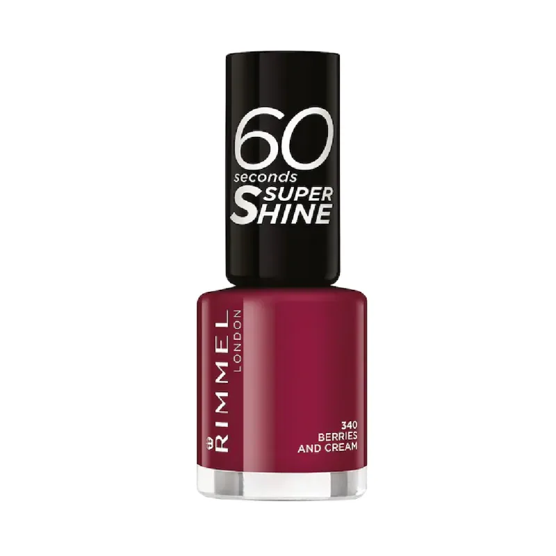 Lac de unghii 60 Seconds Super Shine 340 Berries and Cream, 8ml, Rimmel London — preț și oferte
