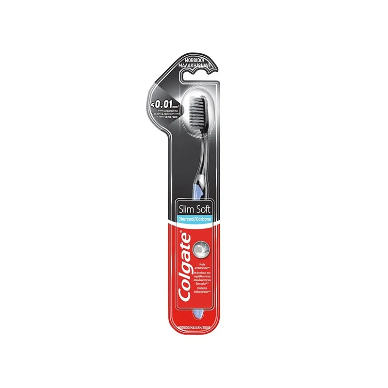 Periuta de dinti Slim Soft Charcoal, 1 bucata, Colgate — preț și oferte
