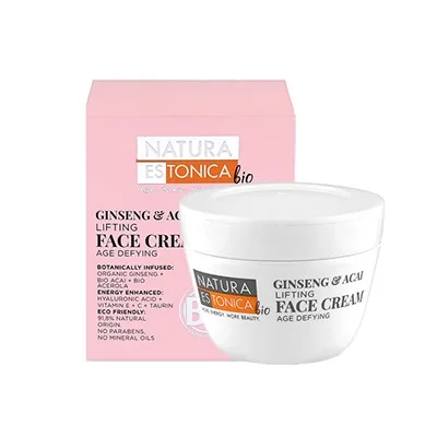 Crema lifting pentru ten matur cu Ginseng si Acai, 50ml, Natura Estonica — preț și oferte
