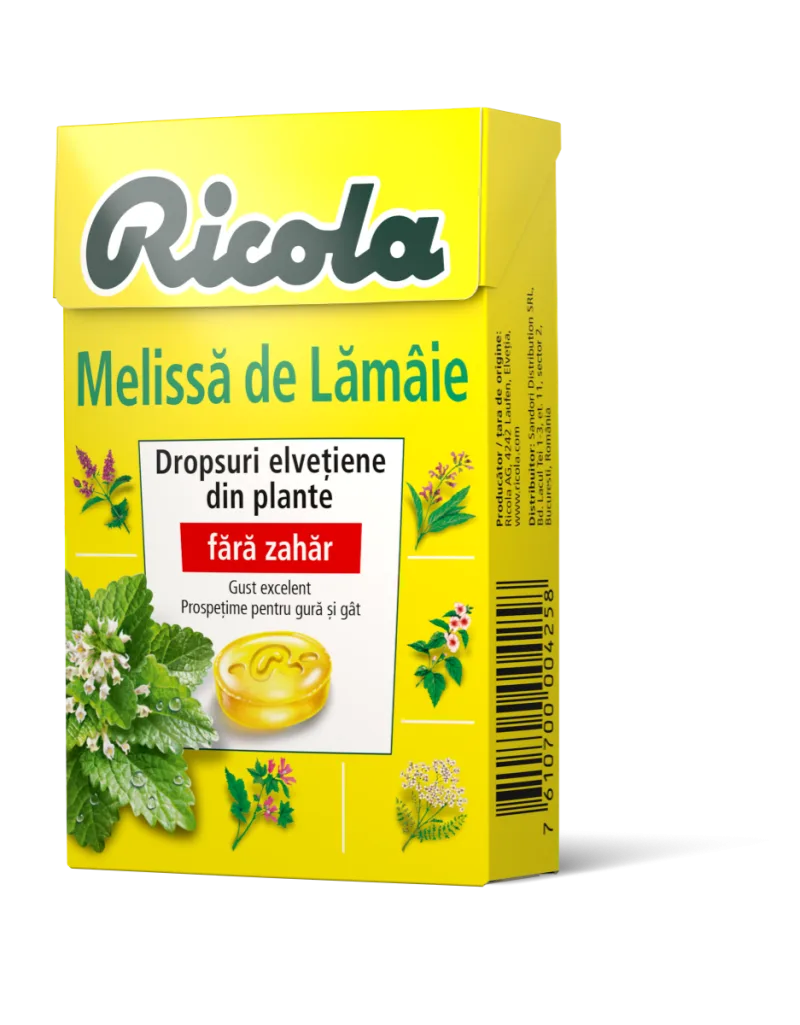 Dropsuri din plante Lemon Mint, 40g, Ricola — preț și oferte