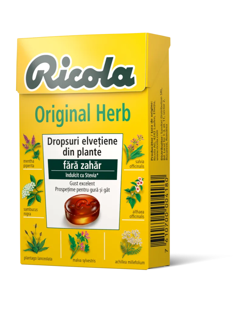 Dropsuri din plante Original Herbs, 40g, Ricola — preț și oferte