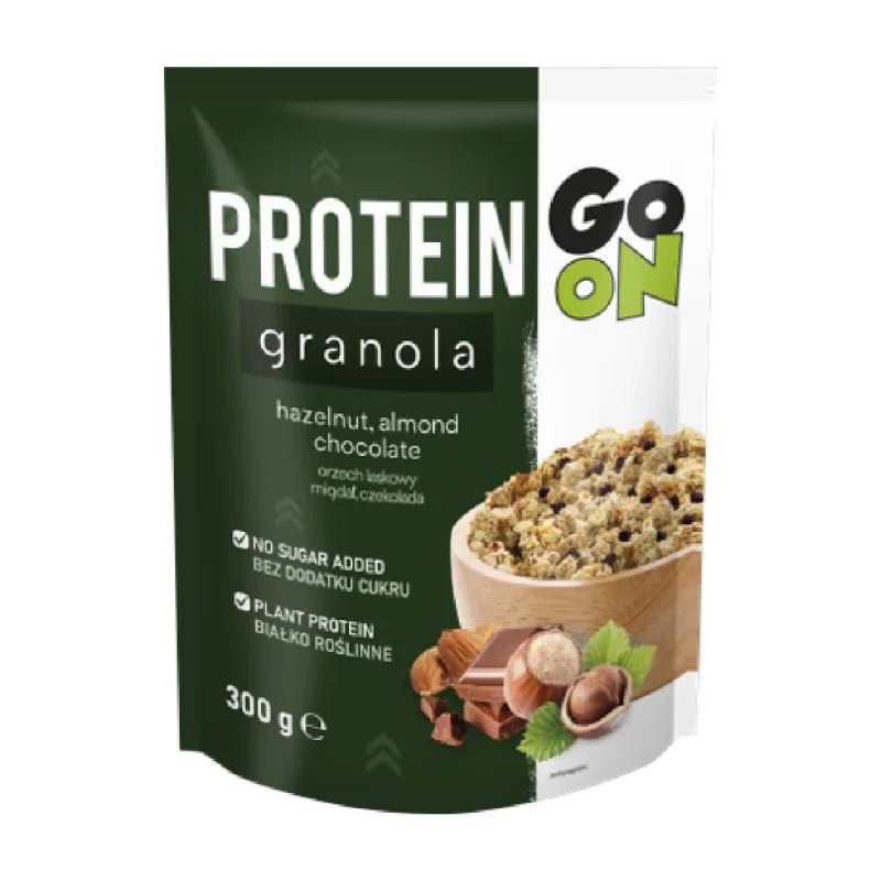 Granola proteica cu ciocolata, migdale si alune de padure Go On, 300g, Sante — preț și oferte