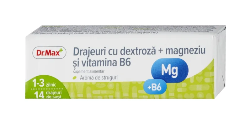 Dr. Max Drajeuri cu Dextroza + Magneziu si Viatamina B6, 14 drajeuri — preț și oferte