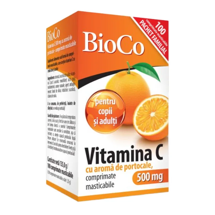 Vitamina C 500mg, 100 comprimate, BioCo — preț și oferte