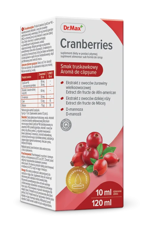 Dr. Max Sirop cranberries, 120ml — preț și oferte