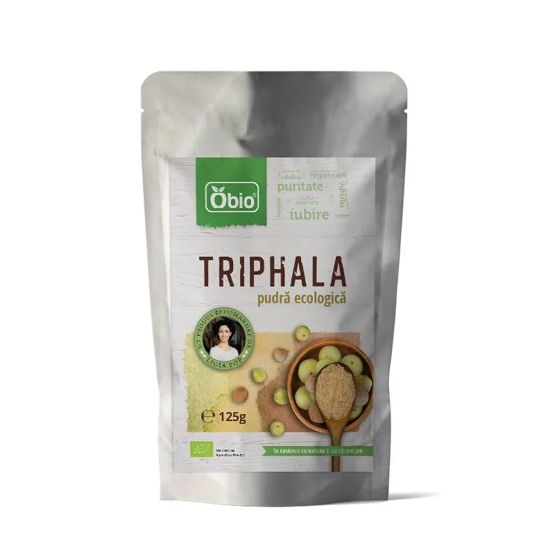 Triphala pudra bio, 125g , Obio — preț și oferte