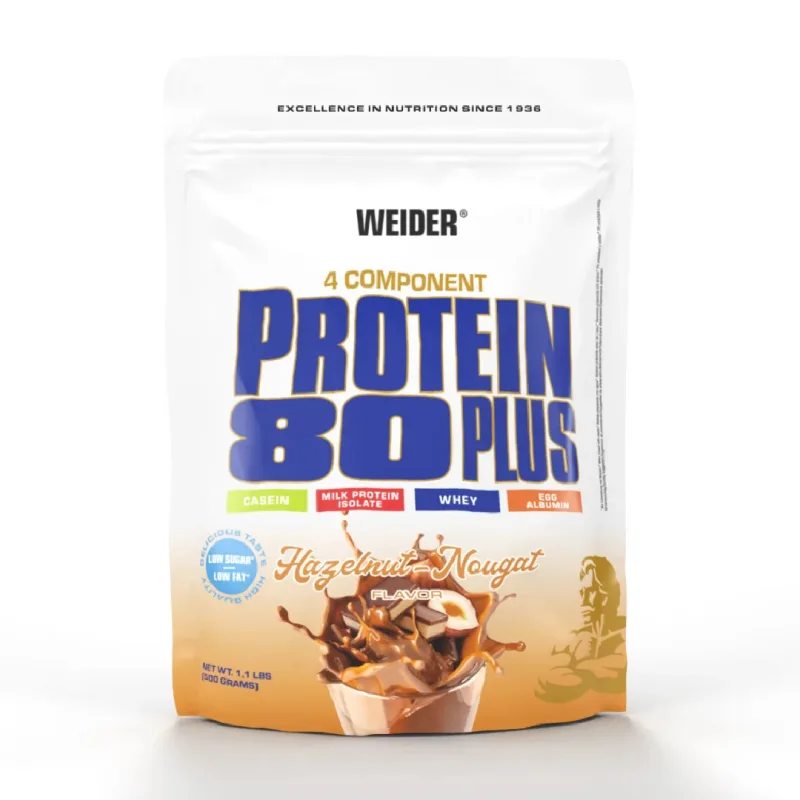 Pudra proteica cu aroma de Hazelnut-Nougat Protein 80+, 500g, Weider — preț și oferte