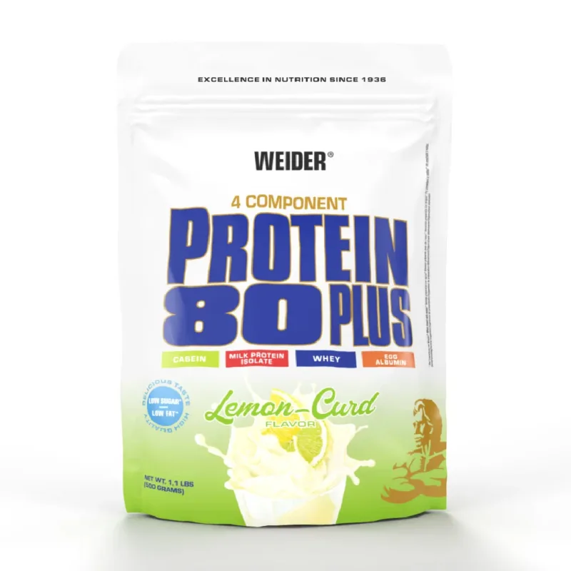 Pudra proteica cu aroma de Lemon-Curd Protein 80+, 500g, Weider — preț și oferte