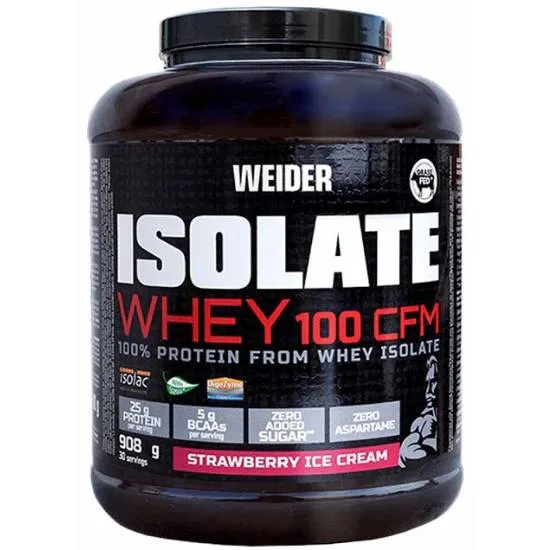 Izolat proteic cu aroma de Strawberry Icecream 100 CFM, 908g, Weider — preț și oferte