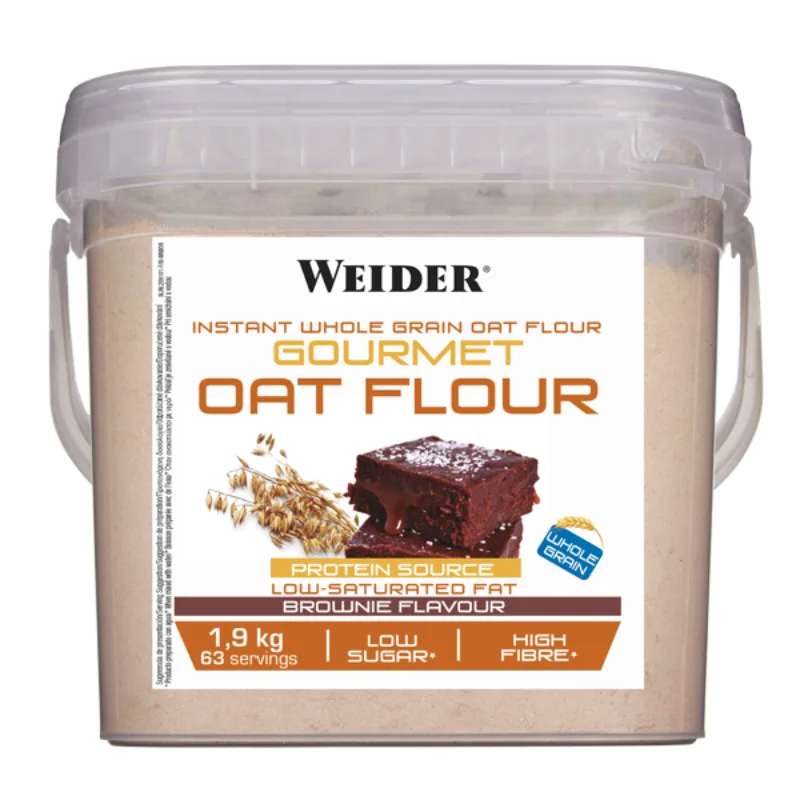 Faina de ovaz cu aroma de brownie Gourmet Oat Flour, 1900g, Weider — preț și oferte