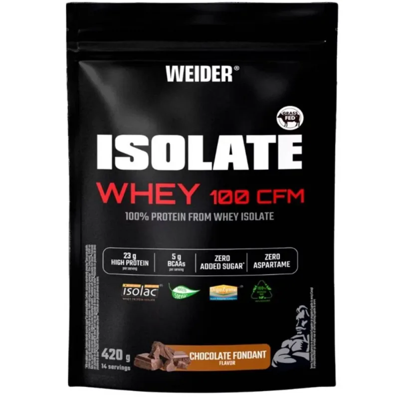 Izolat proteic cu aroma de Chocolate Fondant Isolate Whey 100 CFM, 420g, Weider — preț și oferte