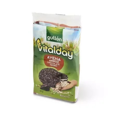 Orez expandat fara gluten cu ciocolata neagra si portocale Vitalday, 120g, Gullon — preț și oferte