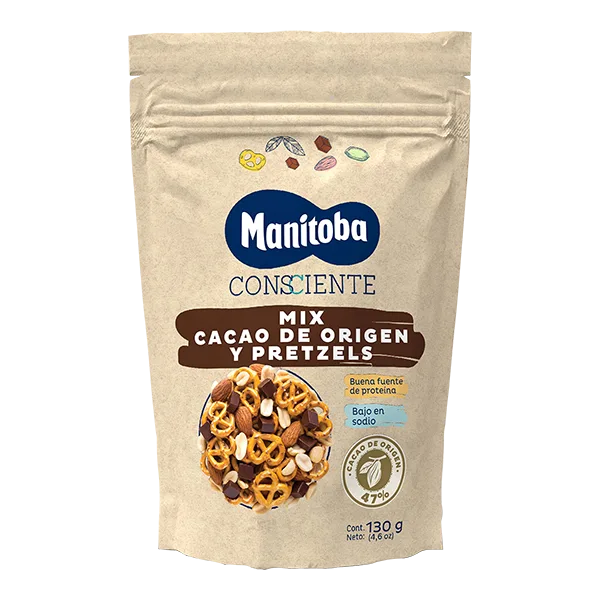 Amestec arahide migdale cacao si covrigei, 130g, Manitoba — preț și oferte