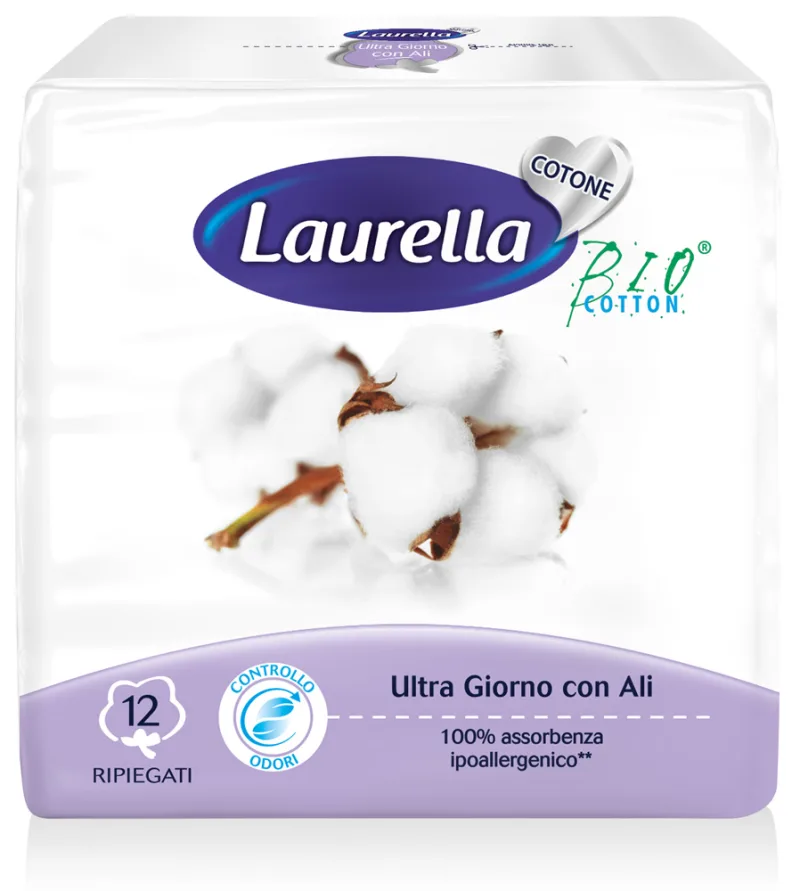 Absorbante de zi din bumbac organic 3 picaturi Bio Cotton, 12 bucati, Laurella — preț și oferte