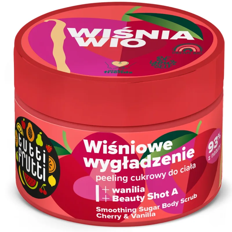 Scrub netezitor de corp cu cirese si vanilie Tutti Frutti, 300g, Farmona — preț și oferte