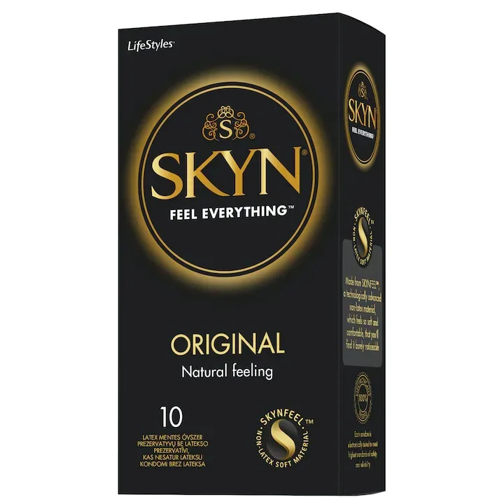 Prezervative fara latex Original, 10 bucati, Skyn — preț și oferte