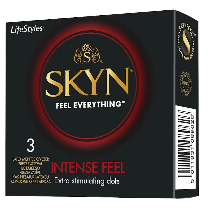 Prezervative fara latex Intense Feel, 3 bucati, Skyn — preț și oferte