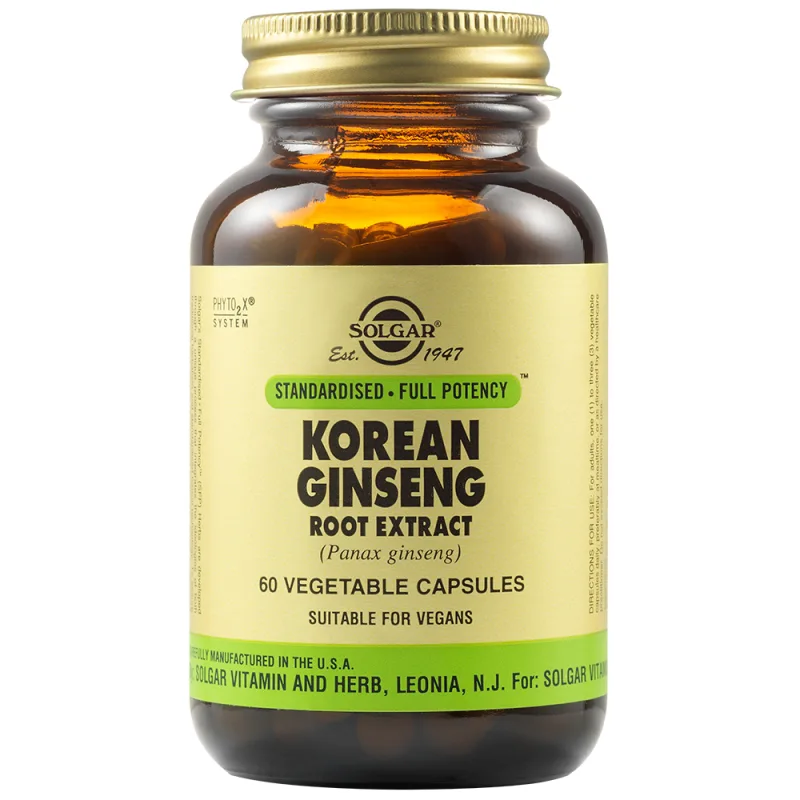 Extract din radacina de Ginseng Coreean, 60 capsule, Solgar — preț și oferte