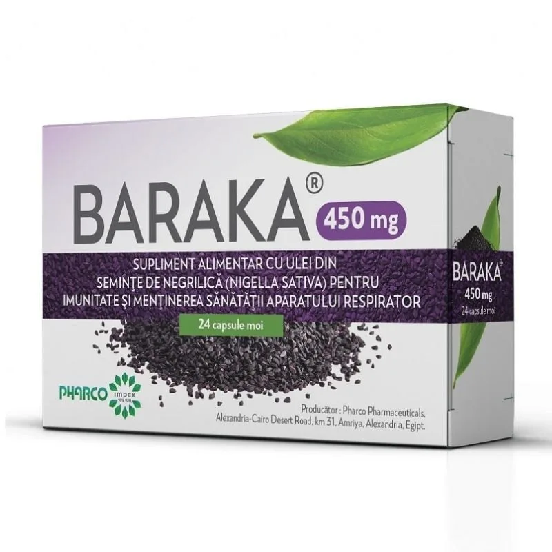 Baraka 450 mg, 24 capsule moi, Pharco PHARCO PHARM — preț și oferte