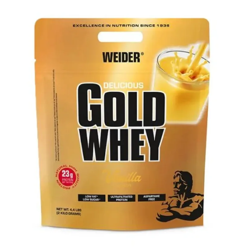 Pudra proteica cu aroma de Vanilla Gold Whey, 2kg, Weider — preț și oferte